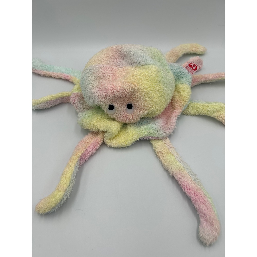 Ty Beanie Buddies Inky the Octopus Pastel Tie Dye Plush 1999 Large 11 Inch Toy